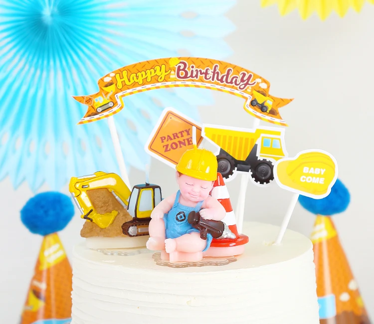 Маленький инженер Бездымная свеча детский душ Крещение День Рождения вечерние