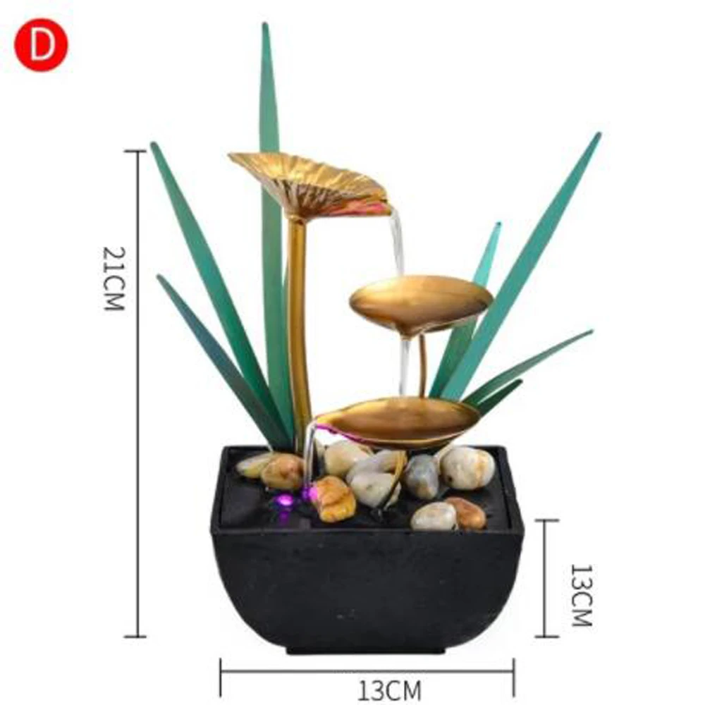 Минималистичный 3 этажный фонтан комнатный настольный Водопад с выключателем