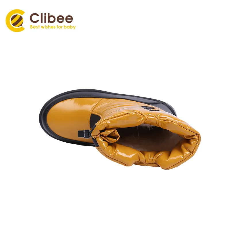 Зимние сапоги CLIBEE для девочек и мальчиков с теплым шерстяным подкладом