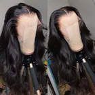 Парик с кружевной передней частью, 30 дюймов, прозрачные человеческие волосы для черных женщин, предварительно выщипанные бразильские волосы Remy, 13x4, Hd кружевной передний парик, полный