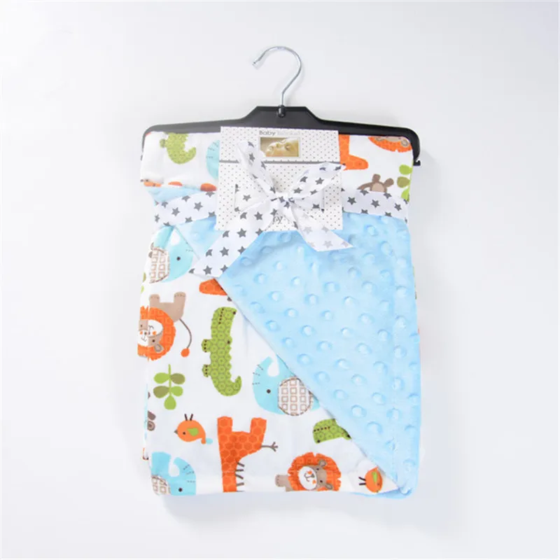 Детское супер мягкое Норковое одеяло плюшевое Двухслойное детское с подкладкой