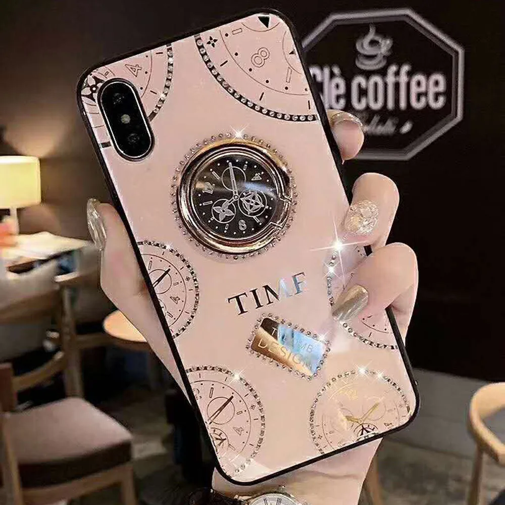 

Luxury Diamond Ring Stand Phone Case For iPhone 13 13Pro XS MAX XR SE2 X 12 Mini 11 Pro MAX IP 6 7 8 6S Plus XSMAX Glitter Cover