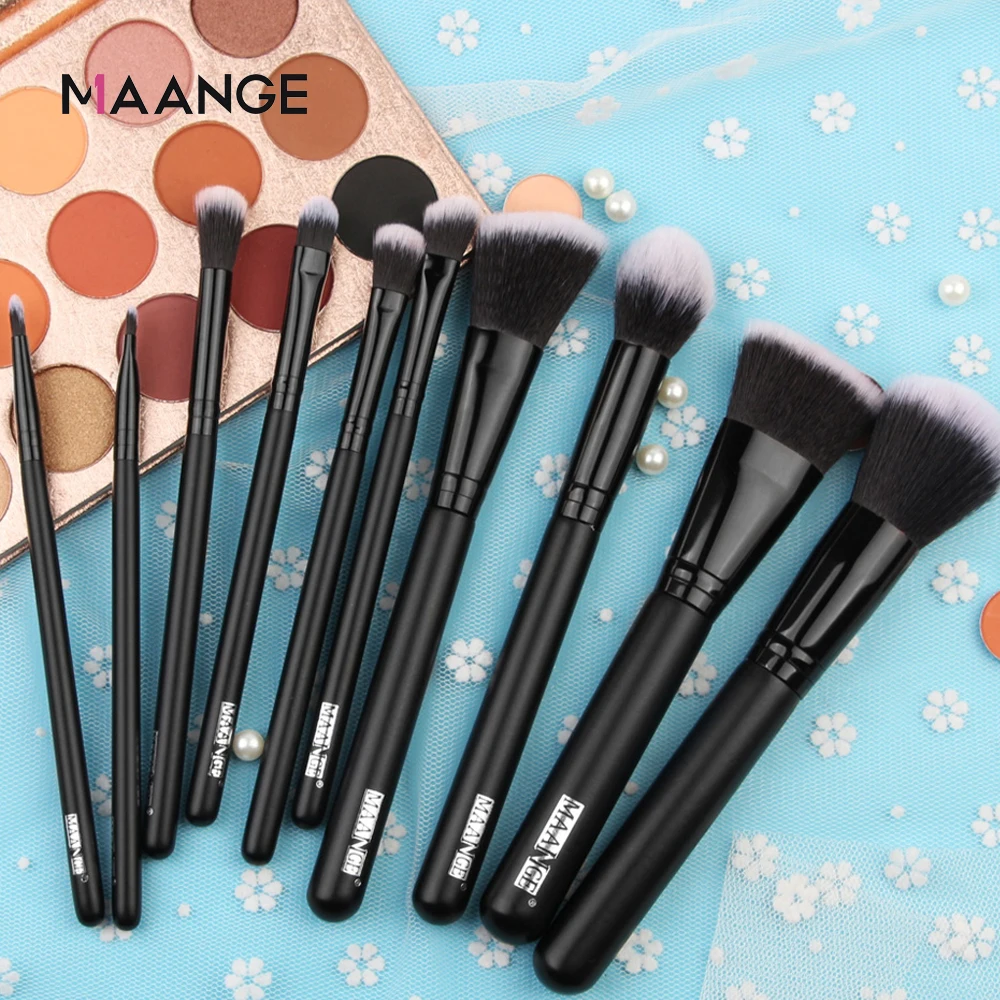 MAANGE 10 шт профессиональный макияж кисти набор Для женщин лица косметический
