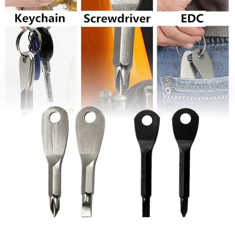 1 комплект Нержавеющая сталь Mini EDC многофункциональная отвертка ключ Форма