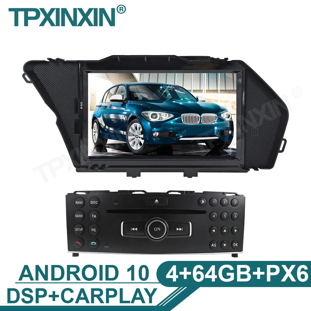 

Мультимедийный плеер на Android 10, навигация, IPS-экран HD для BENZ GLK X204 GLK 300 GLK 350, автомобильное DVD-устройство 4 Гб + 64 ГБ, DSP