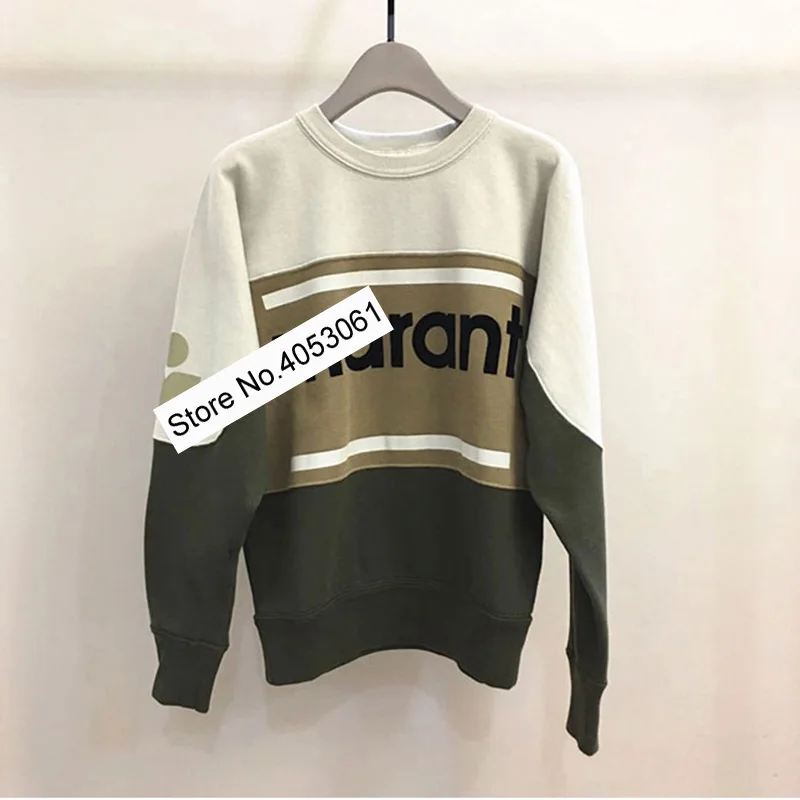 army green as pic Новейший женский свитер с буквенным принтом, с длинными рукавами и круглым вырезом, для девушек/женщин, новинка, пуловеры с надписями, толстовки - Цвет: army green as pic