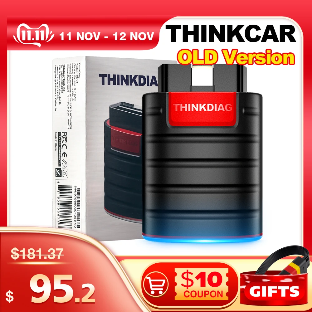 

THINKCAR Thinkdiag OBD2 Scanner Old version V1.23.004 for DZ Full system for car tools ecu coding 1 year free update Easydiag4
