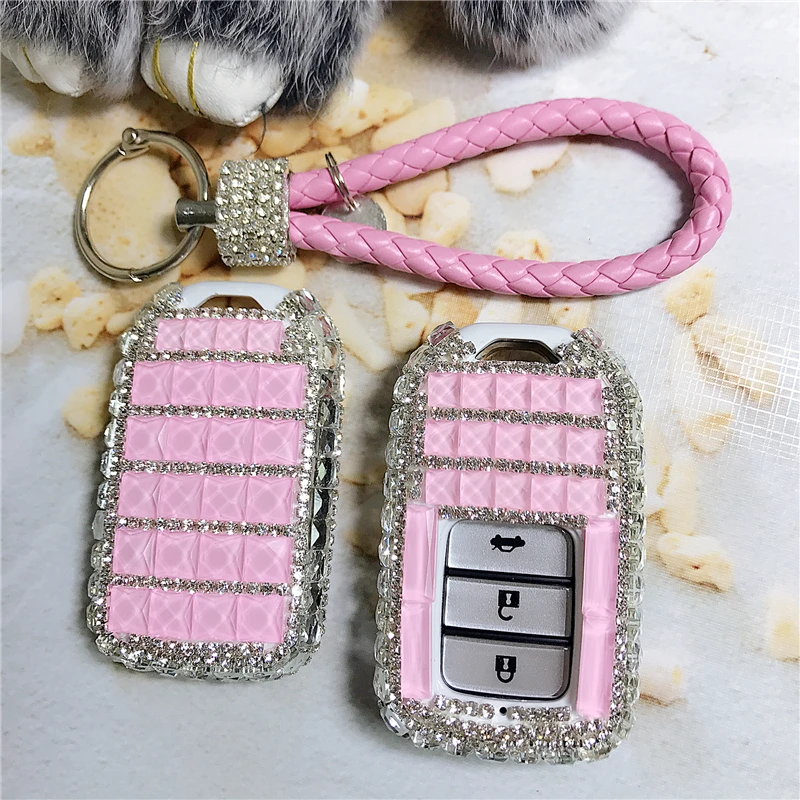 Чехол для автомобильного ключа чехол с бриллиантами Набор Honda Civic CRV Accord XRV Spirior 2/3/4