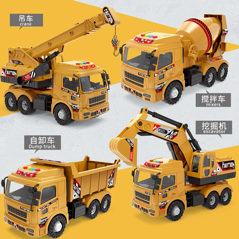 Большая Инженерная модель автомобиля литой металлический автомобиль экскаватор