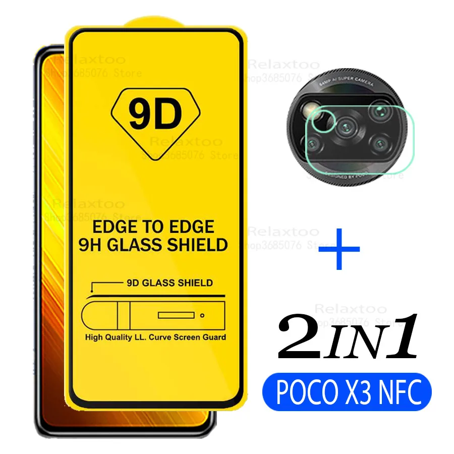 2IN1 9D стекло poco x3 объектива камеры заднего стекла Защитная пленка для экрана xiaomi X3