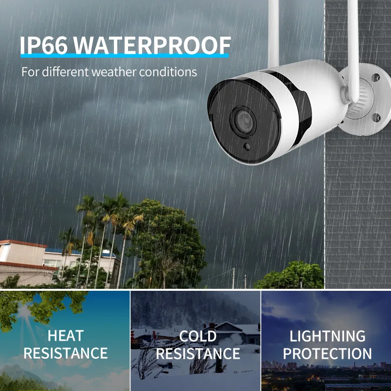 

3MP Wifi Surveillance Cameras 1080P CCTV Motion Detection Videcam Support Night Vision Full Color Security Protection Camera