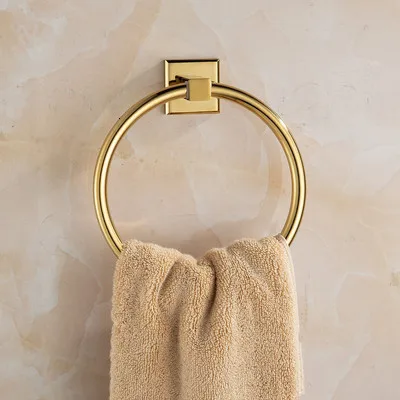 towel ring Bathroom kit, corner rack, tray, paper bracket, towel strip, soap basket, bathroom Kit - Цвет: towel ring