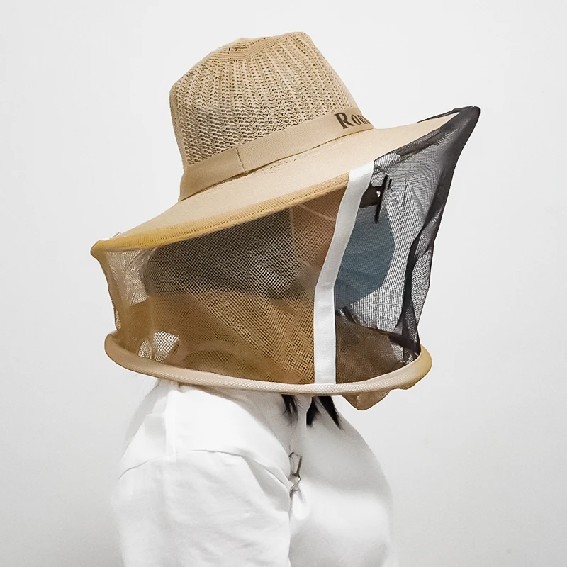 Sombrero protector de apicultor Anti-bee, velo de red contra insectos, Cara de cabeza, sombrero de apicultura para protección de apicultor, sombrero de vaca para niño