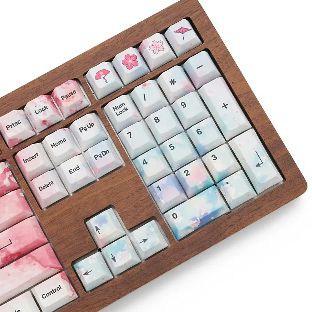 JKDK sakura five surface sublimation cherry profile 108/126 клавиш для механической клавиатуры mx switch