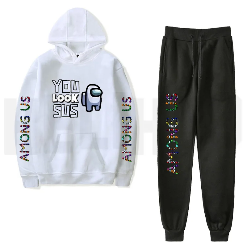 

Men's Sets You Look SUS Tracksuit Children Hot Game Impostor Sweatshirts Set Oversize Hoodies + Sweatpants Pullover