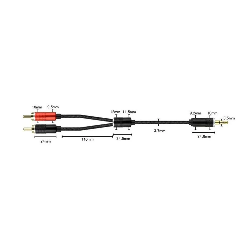 1/2/3/5 m Длина кабель RCA стерео 2RCA до 3 5 мм Aux аудио разъем нашникиов для Усилители