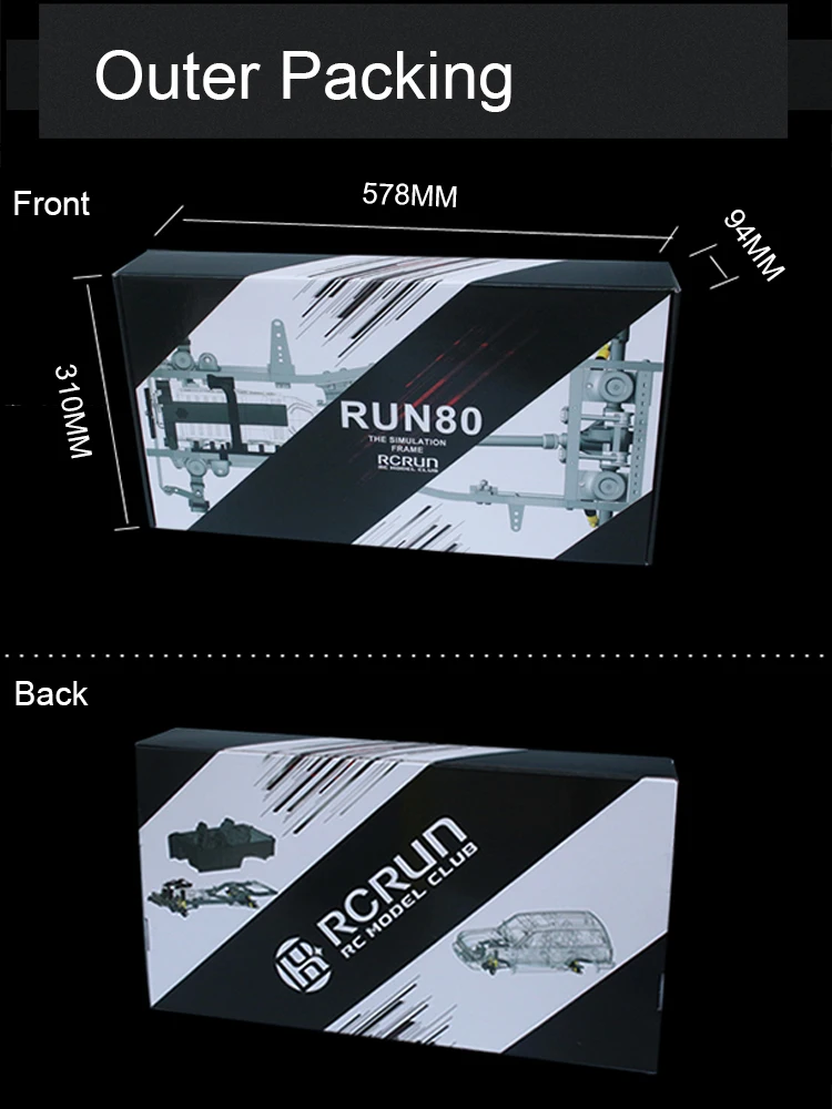 RCRUN Ультра реалистичные весы LC80 металлическая рама шасси набор для сборки