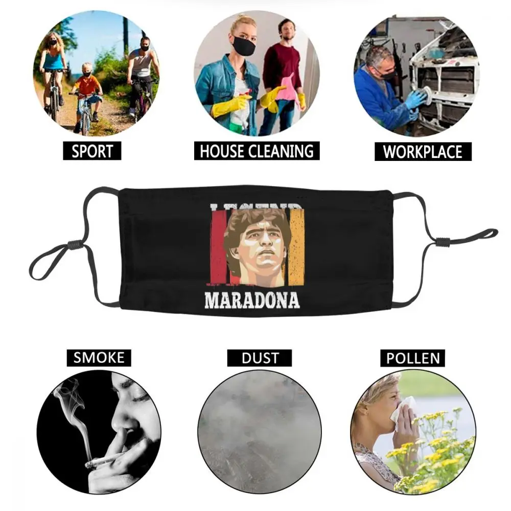 

Rip Diego Maradona Legends Never Die 1960-2020 Adult Reusable Face Mask Anti Haze Anti Dust Protection Cover Respirator