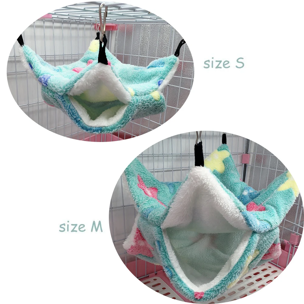 pet hammock pet bed double plush soft winter warm hanging nest bed small pet hamster houses cotton nests pets supplies free global shipping