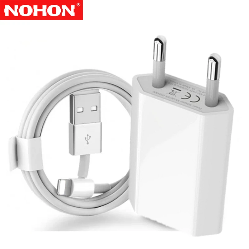 1m 2m 3M USB кабель с зарядным кабелем EU настенное зарядное устройство для iPhone 7 8 Plus X XR