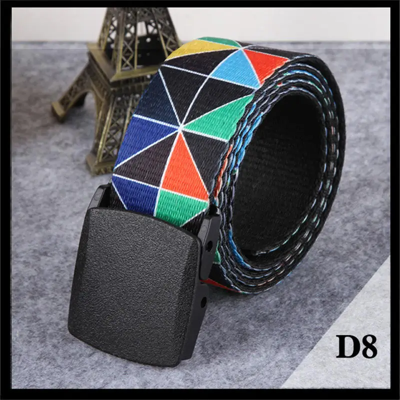 D8 120*3,8 см модные унисекс Мужские и женские ремни армейские тактические поясные ремни повседневные мужские джинсы роскошный Холст Пояс U012 - Цвет: D8