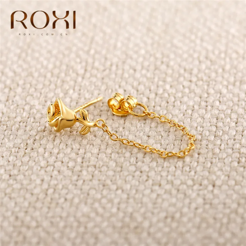 Женские серьги подвески ROXI вечерние из стерлингового серебра 925 пробы с розовым