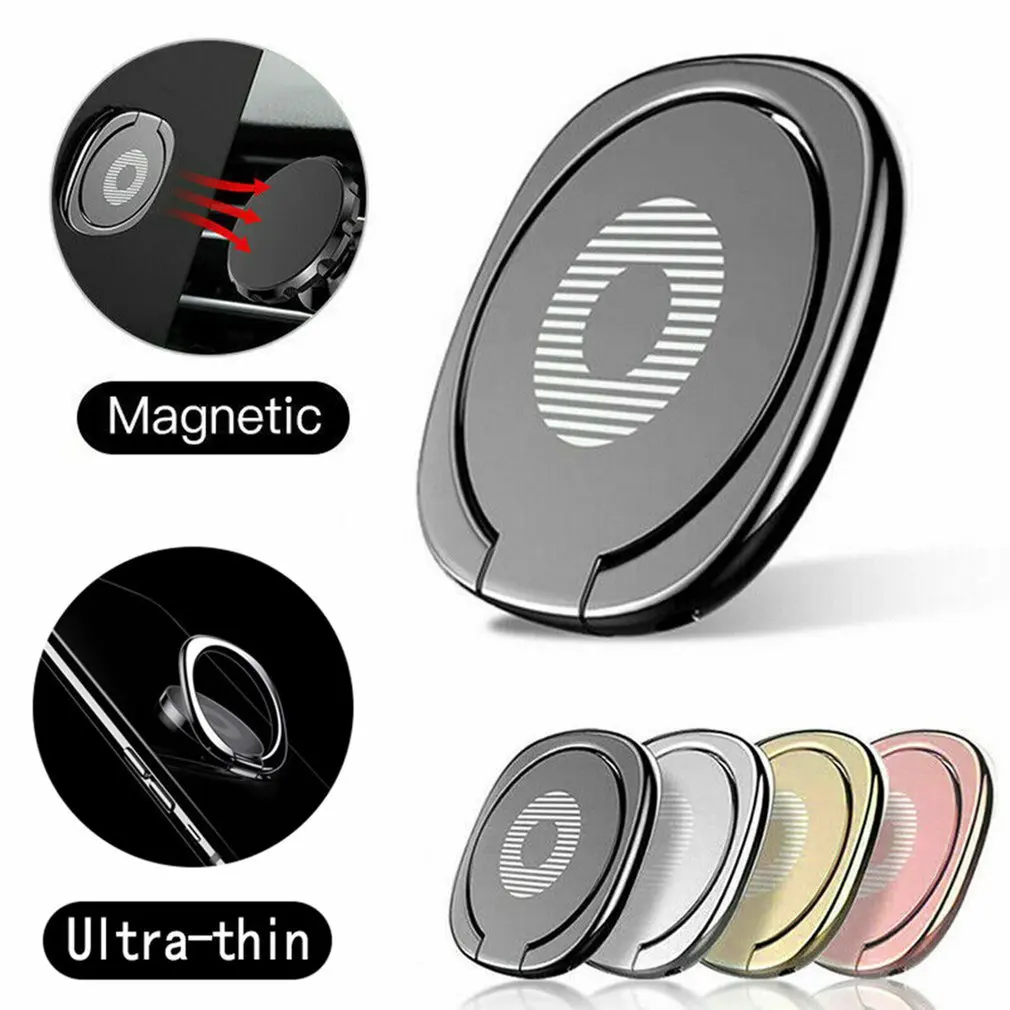 

Vinger Ring Houder 360 Graden Magnetische Mobiele Telefoon Smartphone Finger Standhouder Ronde Telefoon Ring Car Mount Stand