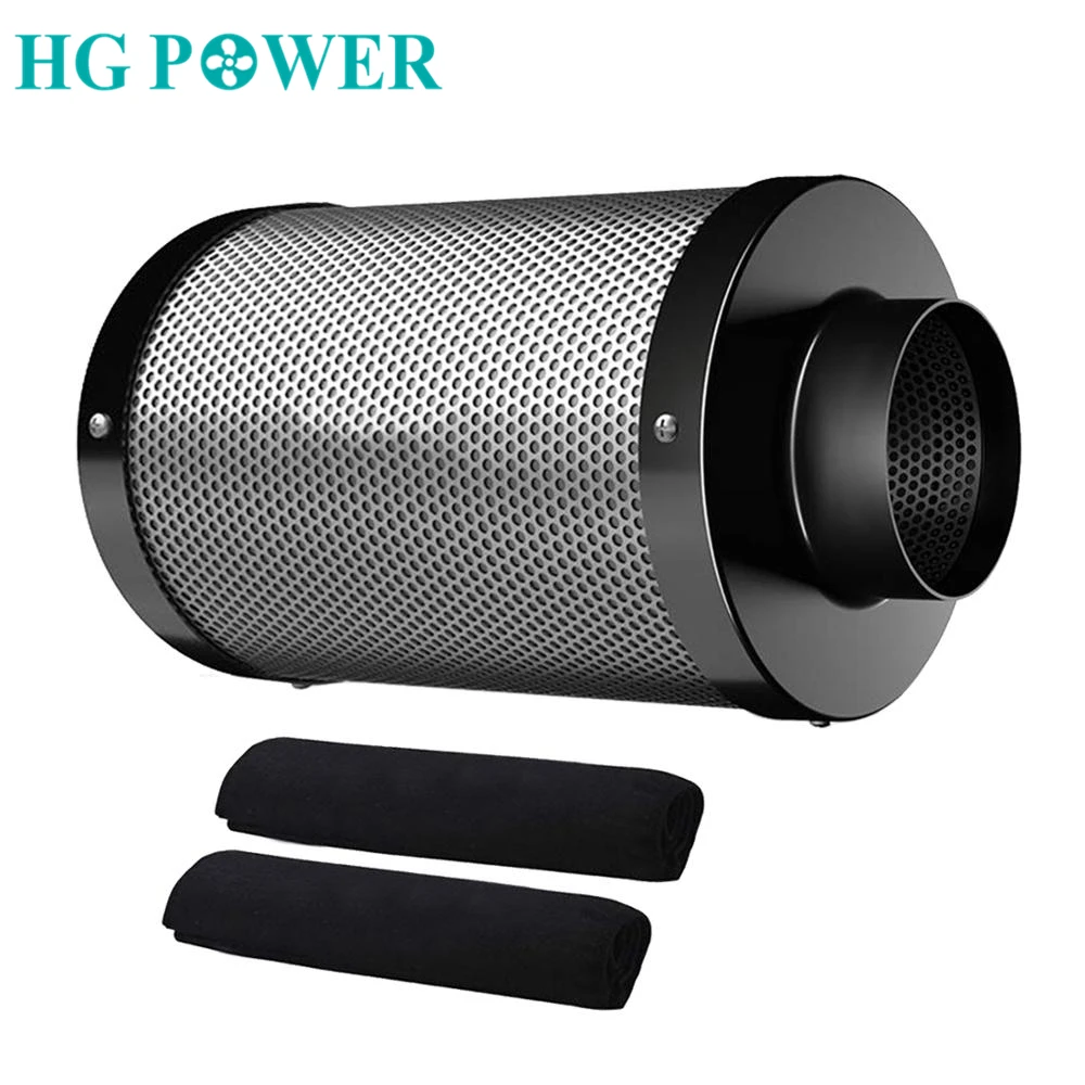 

Air Purifier Carbon Filter for Plants Inline Ducted Fan Hydroponics Activated Carbon Growing Filter for Indoor Greenhouse Fans