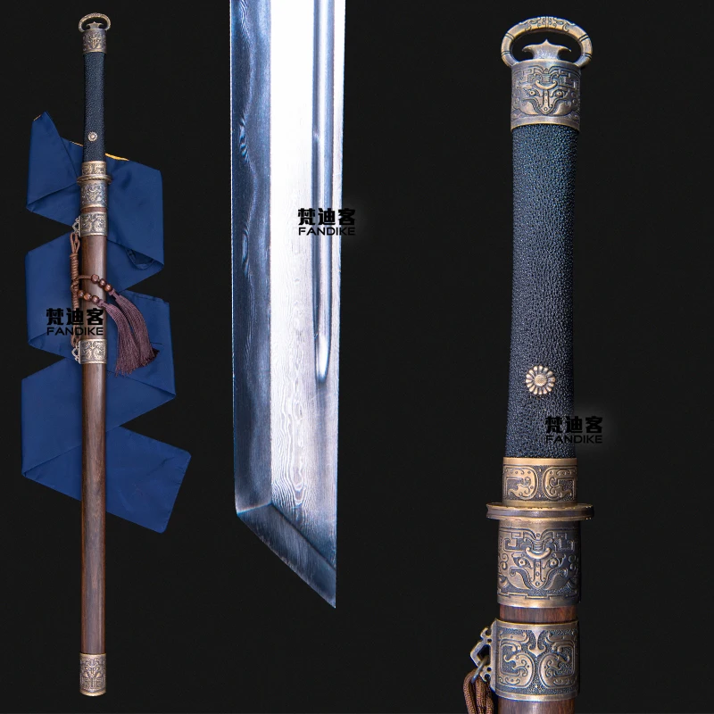 Высокое качество ручной работы сложенная сталь под твердым горящим лезвием