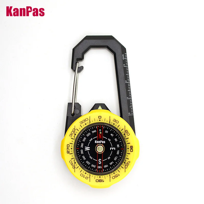 

NEW design Waterproof Carabiner outdoor compass with luminous and 1-2-3system