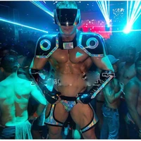 catwalk nightclub bar party show stage dance wear model future tech men gogo costume