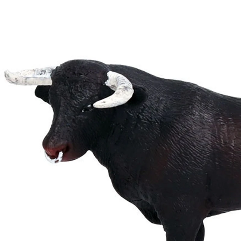 

Plastic Simulation Black Cattle Animals Action Figures Static Cute Model Collection Cow Model Toys for Kids