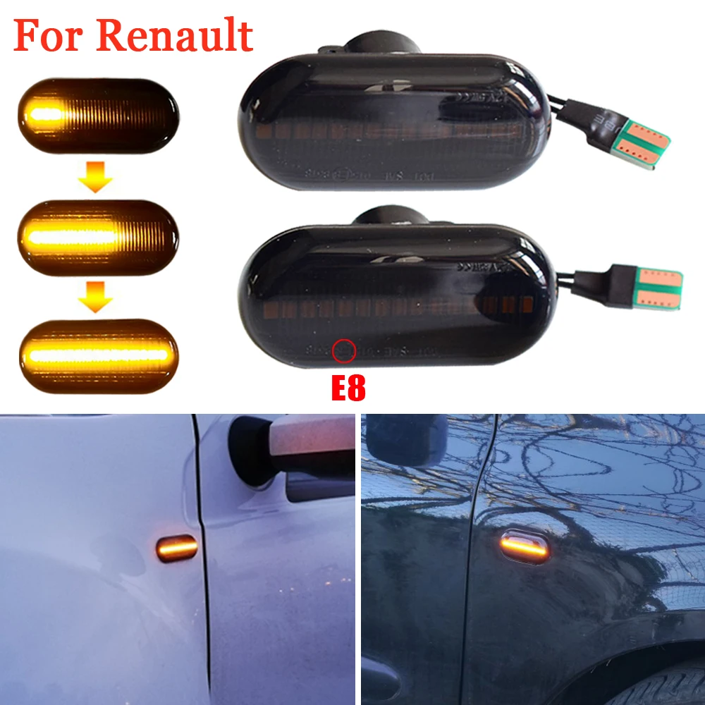 

2pcs Amber Car Turn Signal Lamp DC 12V LED Side Marker Light Turn Indicators Streamer Light For Renault 19 II Chamade (L53_)