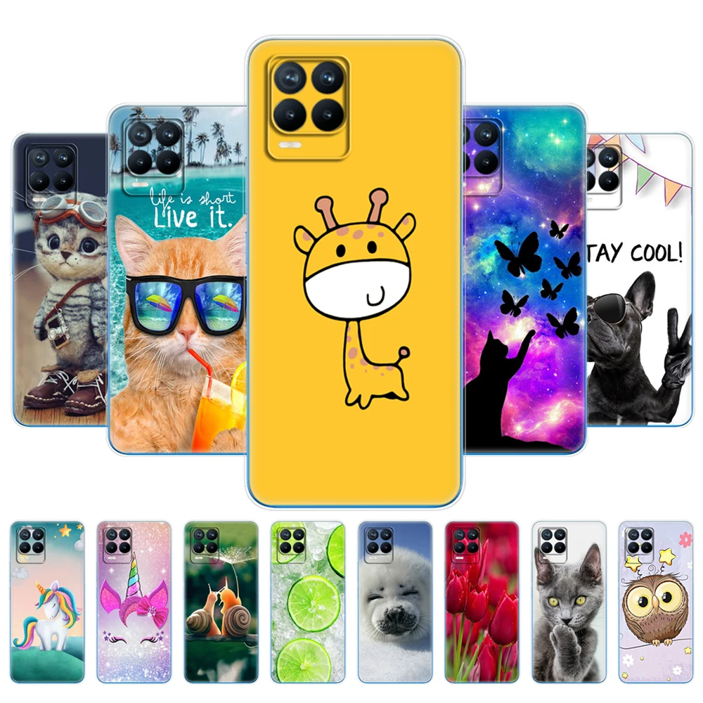 

For Realme 8 5G Case 6.4" Soft Silicon TPU Back For Realme 8 Pro OPPO Realme8 4G RMX3085 Phone Cover Coque Capa Funda Bumper Bag