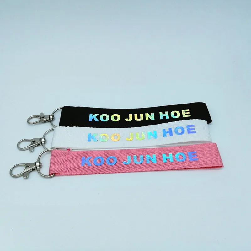 Альбом группы Kpop B.I Бобби нейлоновый брелок Обесцвечивающий лазерное название