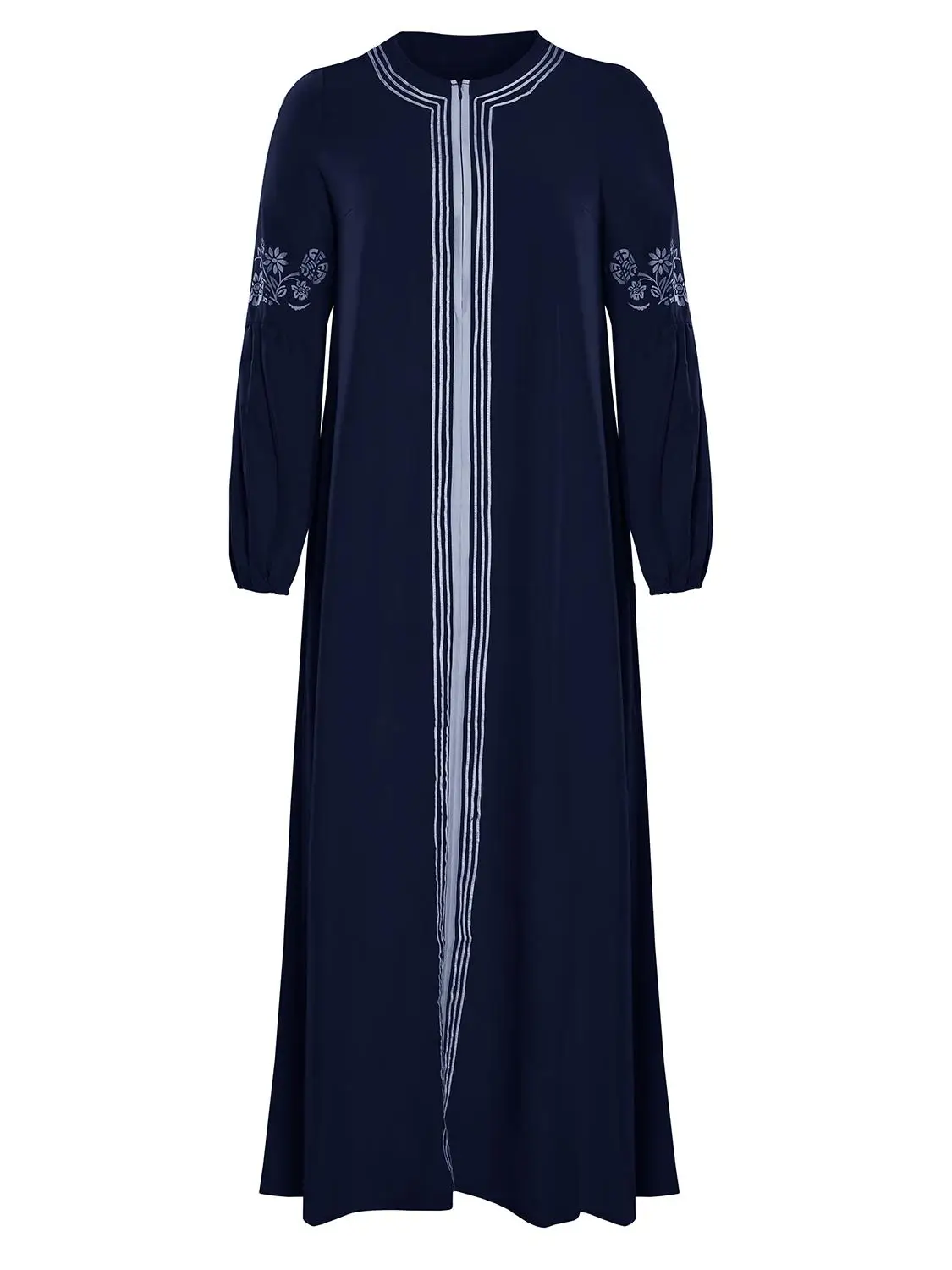 Dark blue Дубай абайя турецкий Бангладеш джеллаба джилбаб femme musulman Пакистан мусульманское исламское платье Абая одежда Кафтан marocain кафтан - Цвет: Dark blue