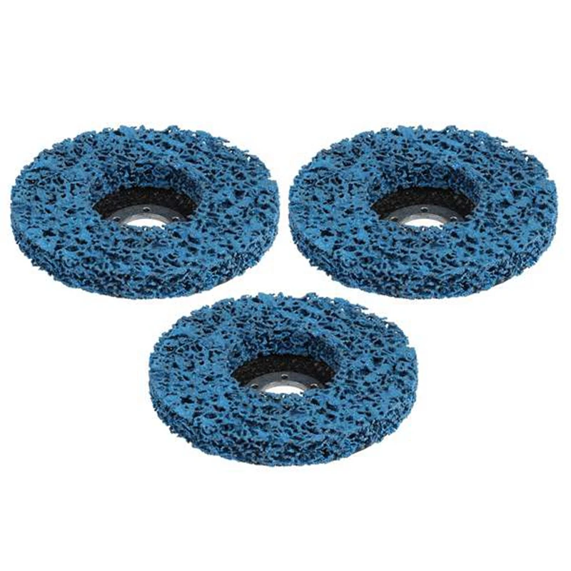 

3Pcs Disc Abrasive Wheel for Cleaning and Removing Paint and Rust (Blue)