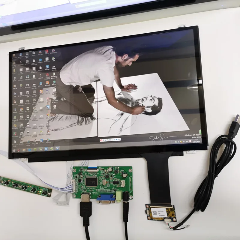 ЖК-экран Raspberry Pi3 15 6 дюйма емкостный сенсорный модуль х1080 для Linux/android /win7 8 10 plug and play