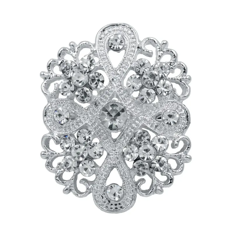 Бренд MIEG, прозрачные стразы, Bijoux, булавки, броши в виде цветка для женщин, украшение для свадебной вечеринки, очаровательное ювелирное изделие - Окраска металла: 638S