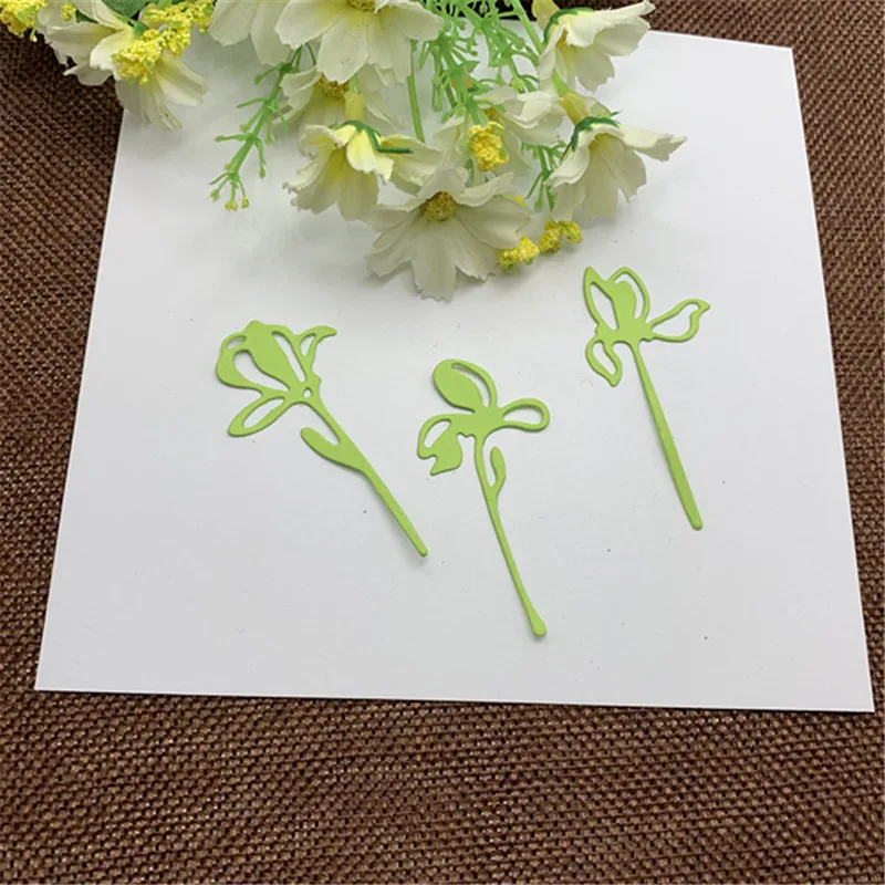 3 шт. Цветочные металлические режущие штампы для альбома скрапбукинга бумажные