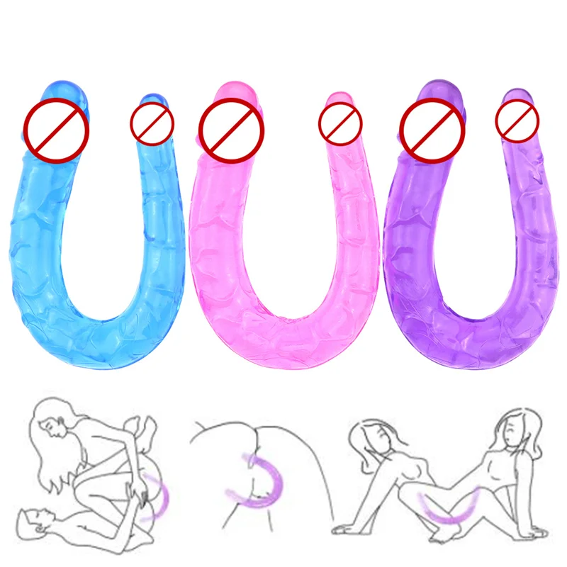 Double U Shape Soft Jelly Dildos Vagina Anal Plug Artificial Penis Sex Toys For Couples Women Gay Lesbian Masturbators | Красота и