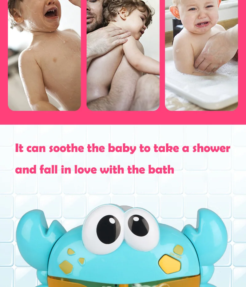 Bubble Краб игрушка для ванны машина Bubble крабы лягушка музыкальная Ванна мыло автоматический пузырь чайник Ванная комната для малышей Малыш игрушка подарок