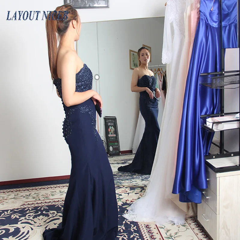 WY32 сексуальный роскошный Vestidos de fiesta largos elegantes de gala обычай Русалка бисерное вечернее платье для женщин