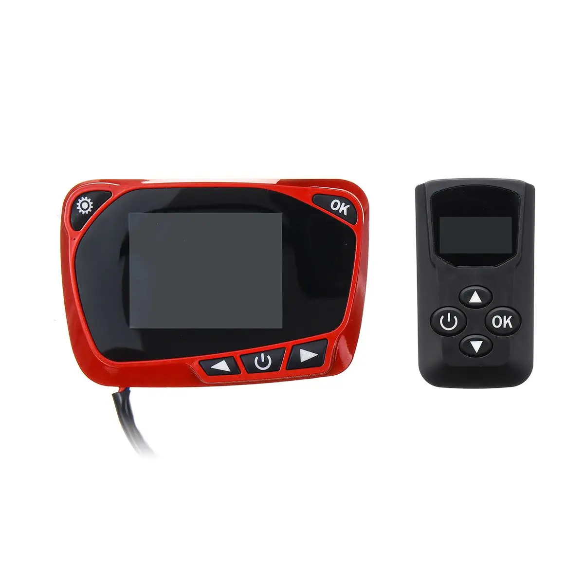Red LCD Black Remote Для 5kw/8kw автомобильного обогревателя 12/24V воздушный дизельный Обогреватель стояночный отопитель ЖК-дисплей термостат Дисплей выключатель и пульт дистанционного управления автомобильные аксессуары - Название цвета: Red LCD Black Remote