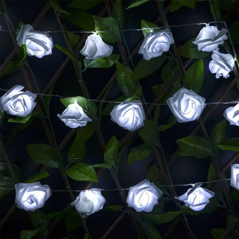 Батарея работает 2 5 м 20 LED розы гирлянда Рождественская Праздничная для