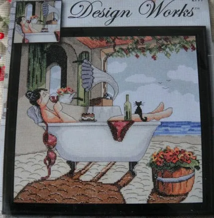 

Higher Cotton 14CT Cross Stitch Stitches Embroidery Kits Funny Bath Drinking Design Works 38x38cm CS-304WM FREE shipping