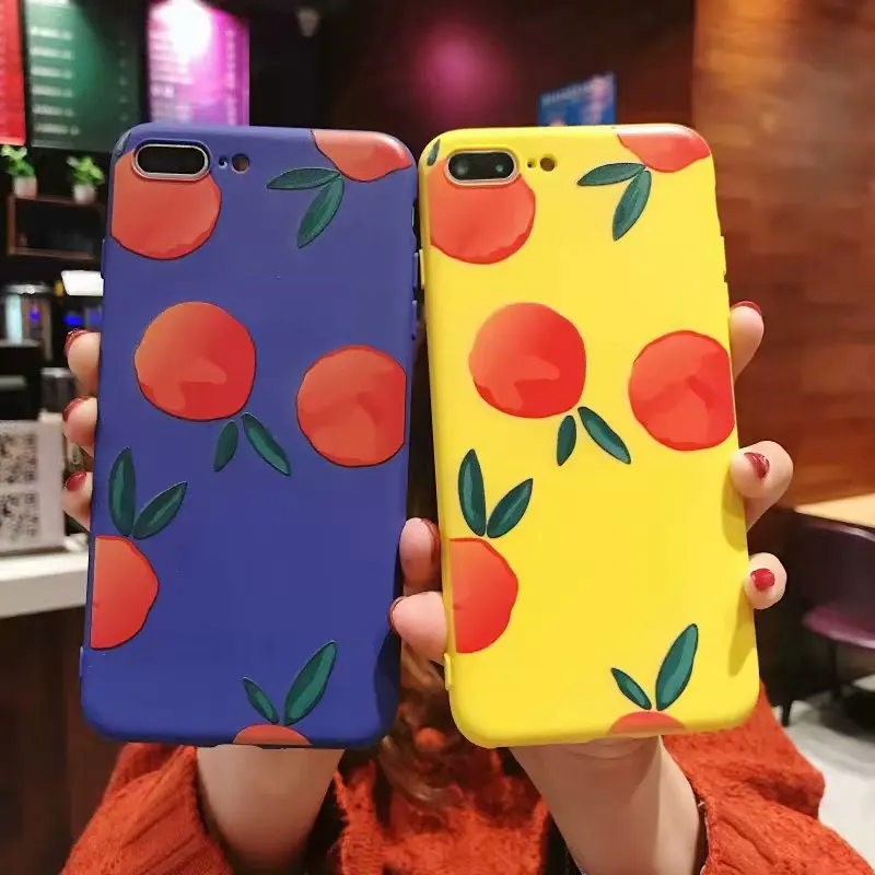Летние персиковые чехлы с фруктами авокадо для iphone XR милые буквами телефонов XS Max