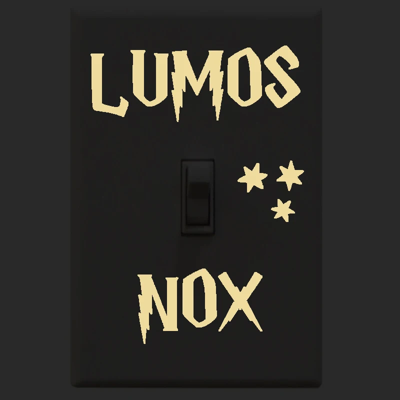 Новый мультфильм DIY Lumos nox люминесцентный переключатель наклейка светится в