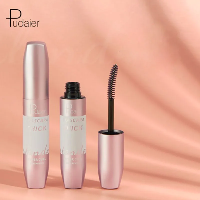 Коричневая тушь для ресниц Bulklash 4D с волокнами водонепроницаемая прозрачная