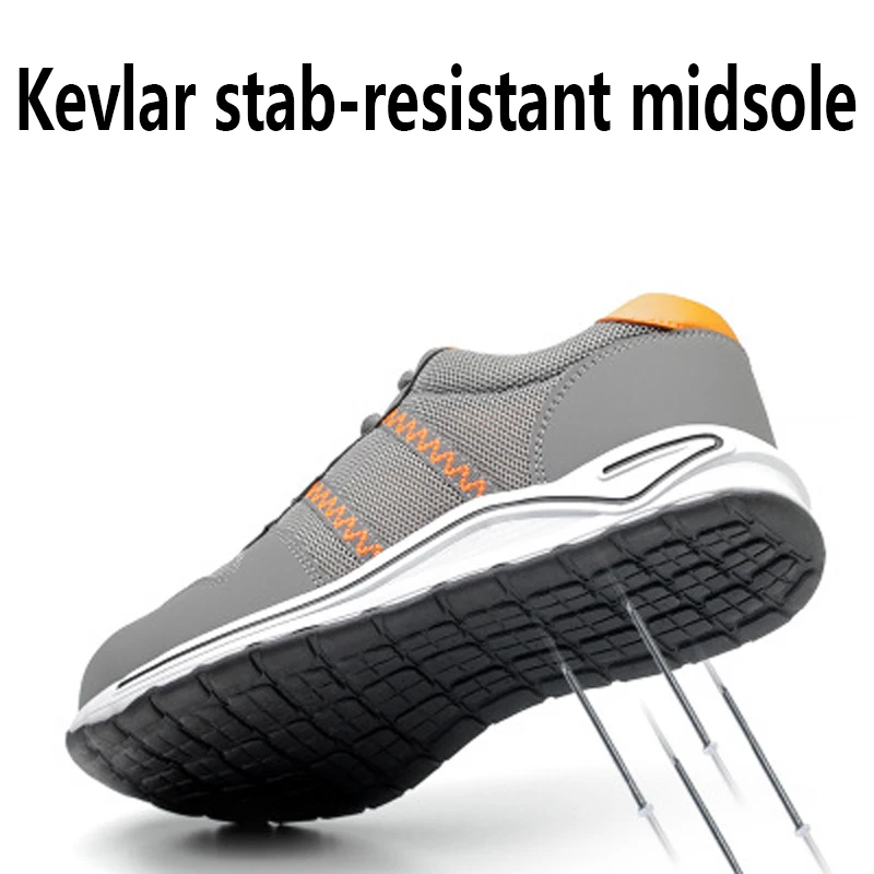 Защитная обувь для мужчин противопунктурная пуленепробиваемая из дышащей ткани